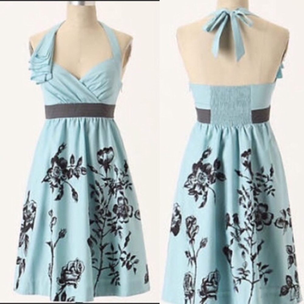 Anthropologie Natalie Lete Paris Halter Dress